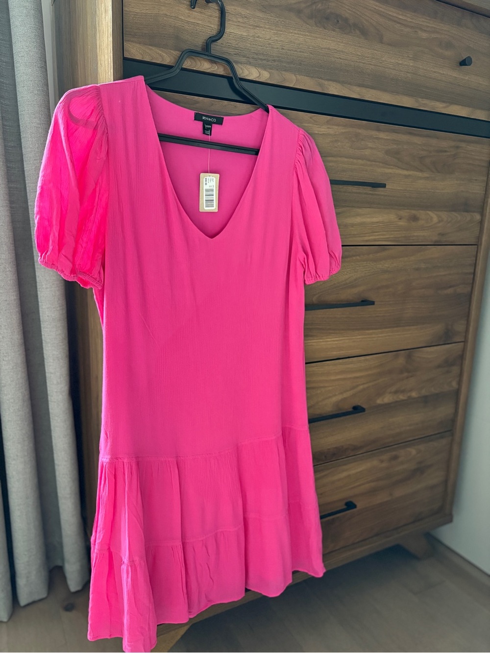RW&CO. Hot Pink V-Neck Sleeveless Dress - Picture 2 of 6